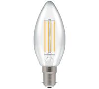 Crompton LED Candle Filament Dimmable Clear 5W 2700K SBC-B15d - CROM7147