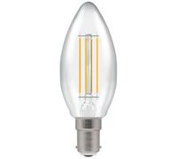 Crompton LED Candle Filament Dimmable Clear 5W 2700K SBC-B15d - CROM7147