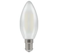 LED Filament Candle 2.2W (25W eqv.) B15d 2700K Opal Dimmable Crompton