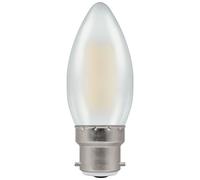 Crompton LED Filament Candle 5W 240V Very Warm White B22d Pearl Dimmable