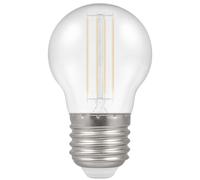 Crompton Lamps White LED Golfball Light Bulb 4.5W E27 Harlequin | IP65 Outdoor Lights LED Bulbs | Energy-Saving Replacement for 25W Bulbs | 15,000 Hours Life | for Festoon Lights Outdoor