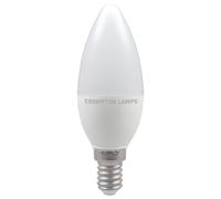 Crompton Lamps LED Candle 5W E14 Dimmable Cool White Opal (40W Eqv)