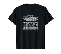 Cromwell British WW2 Tank Blueprint Diagram T-Shirt