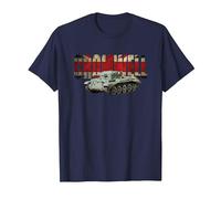 Cromwell WW2 WWII Tank British Army MBT Union Jack T-Shirt, Men, Navy Blue, Small
