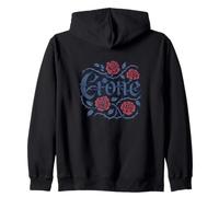 Crone Thorny Roses Art Wise Matriarch Art Crone Zip Hoodie