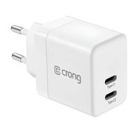 Crong 2 USB-C 35W PD 3.0 / PPS Ultra-Compact GaN Wall Charger, White