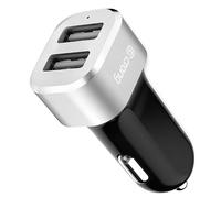 Crong Car Power supply Dual USB 2.4A 24W Fast and Secure Recharging / Silver