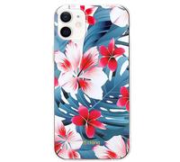 Crong iPhone 12 Mini Case Flower Case Model Elegant and Durable, Blue / Pink