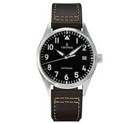 Cronos 39mm Pilot Mechanical Men Watches PT5000 Super Luminous Sapphire Class Brown Leather Strap Stainless Steel Flieger Watch (Color 3), (L6012), color 3, Mechanical