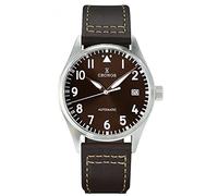 Cronos 39mm Pilot Mechanical Men Watches PT5000 Super Luminous Sapphire Class Brown Leather Strap Stainless Steel Flieger Watch (Color 2) (L6012), color 2, Mechanical
