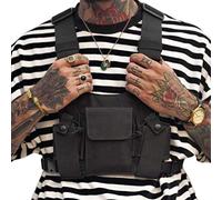 Croogo Chest Rig Walkie Talkie Vest Universal Hands Free Two Way Radio Front Pack Pouch Hiphop/Harness Bag
