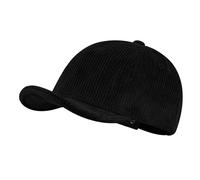 Croogo Short Brim Baseball Cap Corduroy Soft Trucker Hat Flat Snapback Hats Winter Dad Cap Flip Up Short Bill Cap for Men, Gd29-black, One size