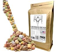 Crooked Bend Predator Chum Blend, Lure Coyote, Raccoon, Opossum, Fox, Skunk, Mink, Weasel, Bobcat, Weasel, Black Bear, Feral Cat, Wild Dog, Hog & Bait Wild Game Animals, 3 Pounds