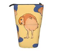 Crooked Owl Expandable Stand Pencil Pouch, Multi-Design Oxford Fabric, Adjustable Height, Multi-Use Cosmetic Bag