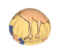Crooked Owl One Size Double-layer shower cap prevents hair from getting tangled during showering and skincare.
