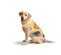 Crooked Owl Pets Cotton Vest - Soft Lightweight T-Shirts,Crooked Owl Print Sleeveless Tank Top Clothes for Medium Large Dogs
