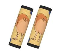 Crooked Owl Print 2 Pack Luggage Handle Wraps for Suitcase, Soft Grips Travel Tag Covers, for Car Carry-On Bag