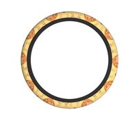 Crooked Owl Printed elastic steering wheel cover for cars, 15 inches, comfortable grip, suitable for most models
