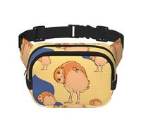 Crooked Owl Printed fashionable waist bag, unisex messenger bag, fashionable travel waist bag