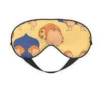 Crooked Owl Soft Eye mask, All Over Printed, 96% Polyester 4% Spandex