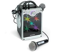 Croove Rechargeable Karaoke Machine For Kids - Incl. 2 Microphones with Flashing Disco Lights, Bluetooth, AUX & USB Ports Singing Machine for Children, Best Birthday Gifts for Boys & Girls Of All Ages