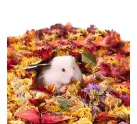 Croovepi Pet Bedding,100g Dried Flower Small Pet Bedding - Long-Lasting Scents Calming Mat Habitat Decoration Odor-Control for Small Ferret Coop Indoor Bunny Cage Cat Chicken