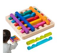 Croovepi Stackable Toys | Sensory Rainbow Stick Stacking Toys,Wooden Sensory Educational Stacker Learning Activities for Girl Boys Kids Children Classroom Home