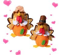 Croovepi Turkey Stuffed Animal Thanksgiving Toy Tabletop Decoration