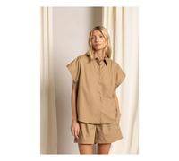 Crop Bella shirt Frosted brown XS