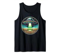 Crop Circle Alien UFO Spaceship Tank Top