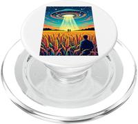 Crop Circles - Message in the field UFO alien vintage PopSockets PopGrip for MagSafe