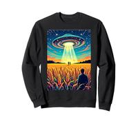 Crop Circles - Message in the field UFO alien vintage Sweatshirt