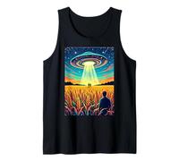 Crop Circles - Message in The Field UFO Alien Vintage Tank Top