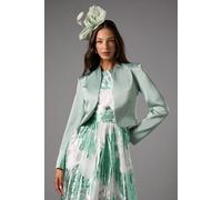 Crop Satin Jacket Coast Sage 12