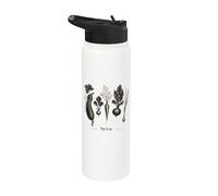 Crop Top Funny Gardening Pun Vegetable Growing Plants Lover Stainless Steel Insulated Water Bottle