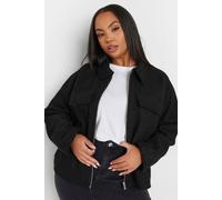 Yours Curve Cropped Boucle Jacket - Women's - Plus Size Curve Black
