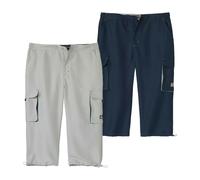 Cropped Cargo Trousers Pack of 2 Atlas for Men Mid Grey XXXL