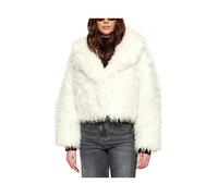 Cropped Faux Fur Jacket - female - Michael Kors - Faux Fur & Shearling Jackets - Beige - M - Jackets M
