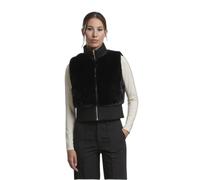 Cropped faux fur sleeveless jacket for women Urban Classics Noir S
