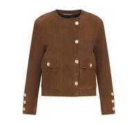 Cropped Jacket - female - Saint Laurent - Leather Jackets - Brown - S - Jackets S