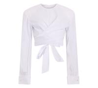 Cropped Knot-Front Top - female - Philosophy di Lorenzo Serafini - Blouses - White - M - Blouses & Shirts M
