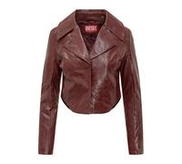 Cropped Leather Jacket - female - Diesel - Leather Jackets - Red - S - Jackets S