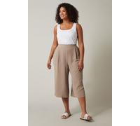 Cropped Length Culottes Evans Taupe 30-32