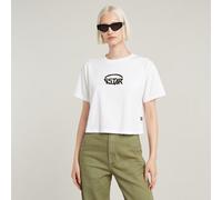 Cropped Logo Relaxed Top - White - Women XS