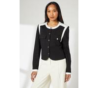 Cropped Pocket Detail Jacket Principles Black 14