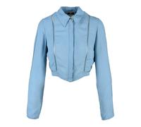 Cropped Shirt - female - Elisabetta Franchi - Shirts - Blue - S - Blouses & Shirts S