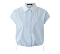Cropped Shirt - female - Oui - Shirts - Blue - S - Blouses & Shirts S