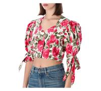Cropped Shirt Flower - female - Chloé - Blouses - Multicolor - S - Blouses & Shirts S