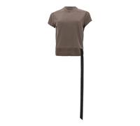 Cropped Small Level T' crop jersey crew neck t-shirt - female - Rick Owens - T-Shirts - Brown - S - Tops S