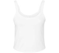 Cropped Spaghetti Strap Tank Top Bell Canvas Ladies Womens Micro Rib Vest